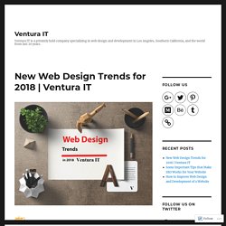 New Web Design Trends for 2018