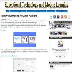 10 New Educational Tools for Teachers