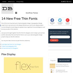 14 New Free Thin Fonts