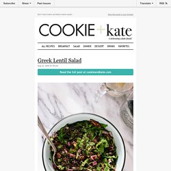 New: Greek Lentil Salad