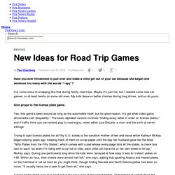 New Ideas for Road Trip Games - Travel - FOXNews.com