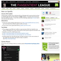 New on Spotify Pansentient League