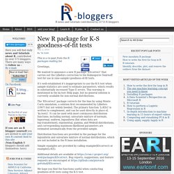 New R package for K-S goodness-of-fit tests