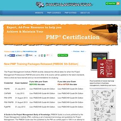 New PMP Exam - New PMBOK 5