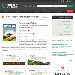 New Report: Farming for the Future