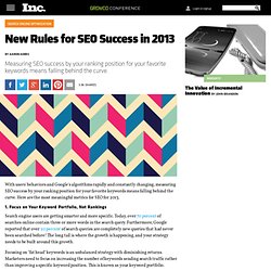 New Rules for SEO Success in 2013