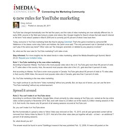 Print Article: 9 new rules for YouTube marketing