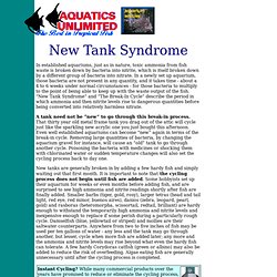 New Tank Syndrome