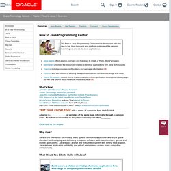 New to Java Programming Center