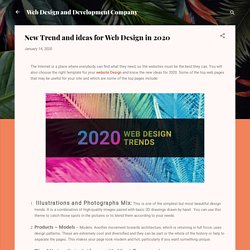 New Trend and ideas for Web Design in 2020