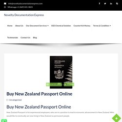 Buy New Zealand Passport Online