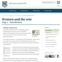 New Zealand women and the vote