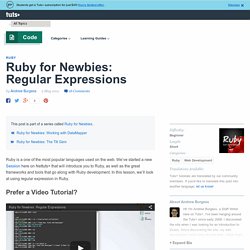 Ruby for Newbies: Regular Expressions