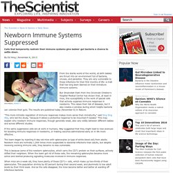 Newborn Immune Systems Suppressed