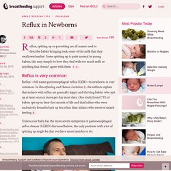 Reflux in Newborns - Breastfeeding Support
