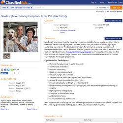 Newburgh Veterinary Hospital - Treat Pets like family - Classified Ad