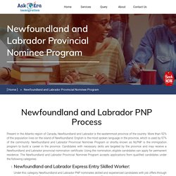 Newfoundland and Labrador PNP Requirements