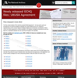 Newly released GCHQ files: UKUSA Agreement