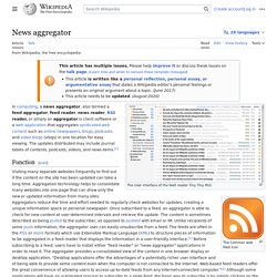 News aggregator - Wikipedia