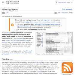 News aggregator - Wikipedia