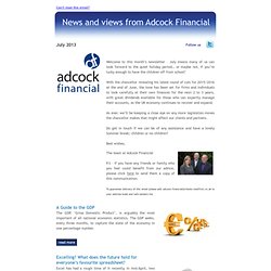 News and views from Adcock
