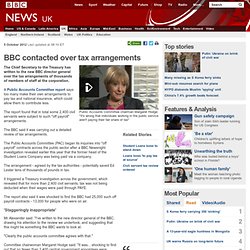 [video] BBC contacted over tax arrangements