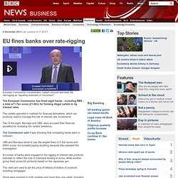 EU fines banks over rate-rigging