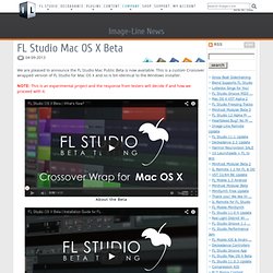 News - FL Studio Mac OS X Beta