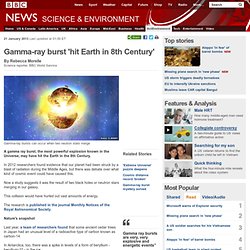 Gamma-ray burst 'hit Earth in 8th Century'
