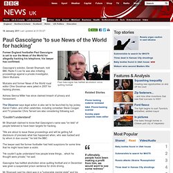 Paul Gascoigne 'to sue News of the World for hacking'