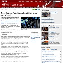 Next Genus: Rural broadband firm runs out of cash