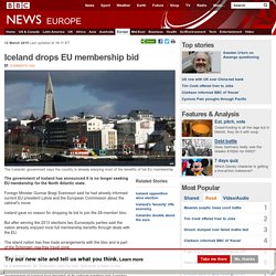 Iceland drops EU membership bid