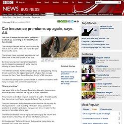 Car insurance premiums up again, says AA
