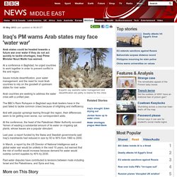 Iraq's PM warns Arab states may face 'water war'