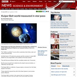 Kuiper Belt world measured in star pass