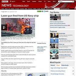 Laser gun fired from US Navy ship