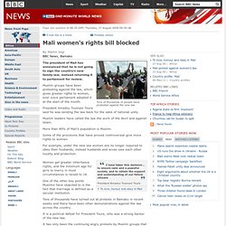 Mali women's rights bill blocked