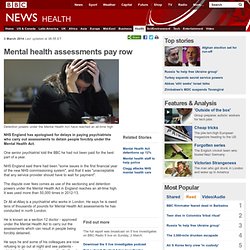 Mental health assessments pay row