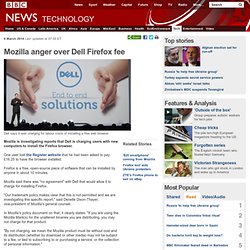 Mozilla anger over Dell Firefox fee
