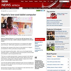 Nigeria's low-cost tablet computer