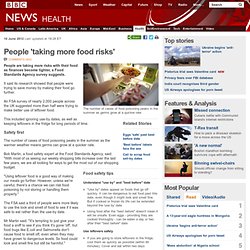 People 'taking more food risks'