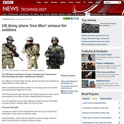 US Army plans 'Iron Man' armour for soldiers