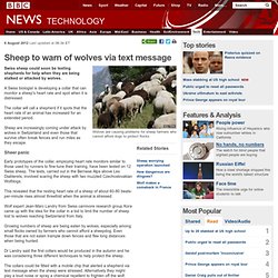 Sheep to warn of wolves via text message