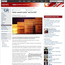 Solar panel costs 'set to fall'