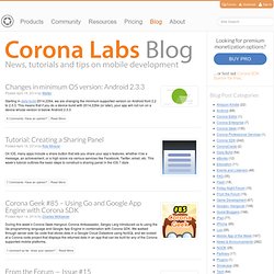 Create iPhone, iPad and Android games and apps faster with Corona SDK