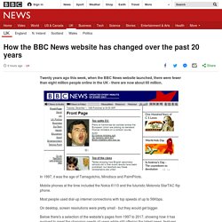 How the BBC News website has changed over the past 20 years