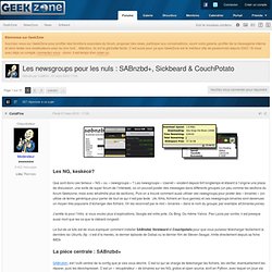 Les newsgroups pour les nuls : SABnzbd+, Sickbeard & CouchPotato - Software