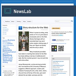 Story structure for the Web | NewsLab