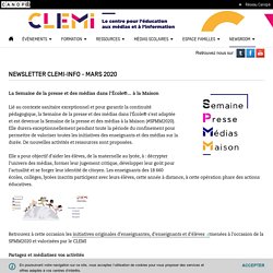 Newsletter CLEMI-INFO - Mars 2020 - CLEMI