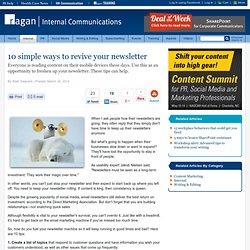 10 simple ways to revive your newsletter